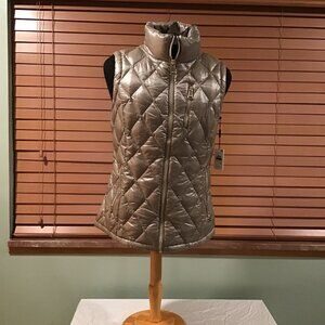 Calvin Klein Metallic Quilted Puffer Vest (NWOT)